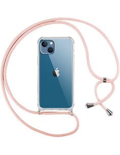 Funda con cuerdas rosa para iPhone 14 Pro