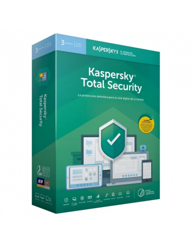 Antivirus Kaspersky Total Security 2020/ 3 Dispositivos/ 1 Año