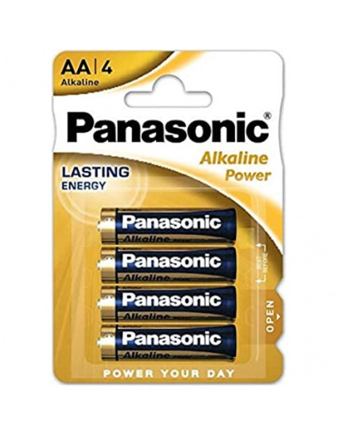 Panasonic POWER LR6 AA - Pack de 4 pilas alcalinas