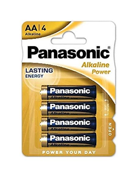 Panasonic POWER LR6 AA - Pack de 4 pilas alcalinas
