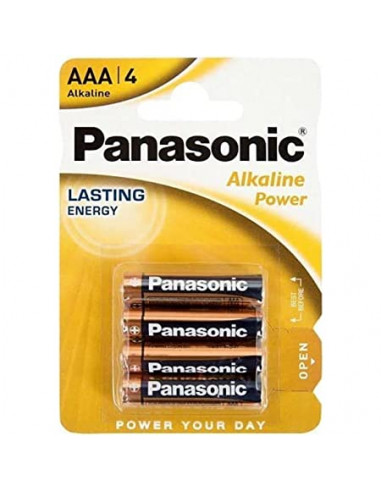 Panasonic POWER LR03 AAA - Pack de 4 pilas alcalinas