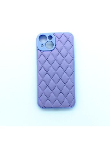 Funda acolchada lila para iPhone 14