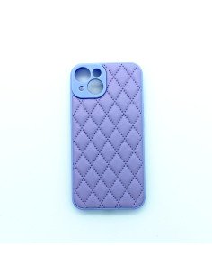 Funda acolchada lila para iPhone 14 Pro Max