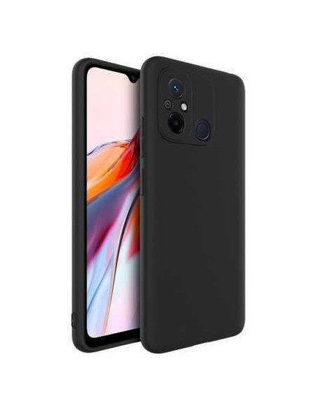 Funda de silicona suave negra para Xiaomi Redmi 12C