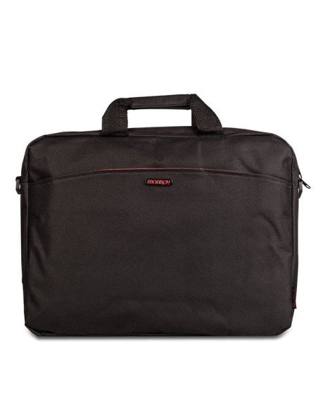 Maletín Monray Enterprise para Portátiles hasta 15.6"/ Negro/ Rojo