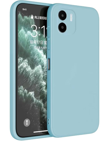 Funda de gel fuerte azul turquesa para Redmi 13C / Poco C65