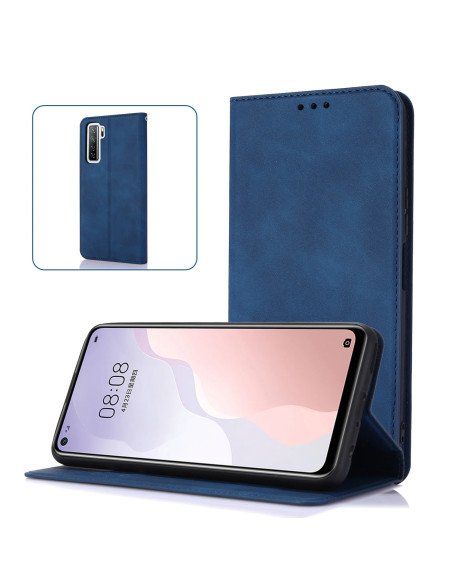 Funda libro azul para iPhone 16 Plus