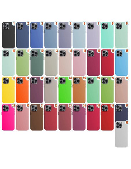 Funda de silicona suave para iPhone 16 Pro Max