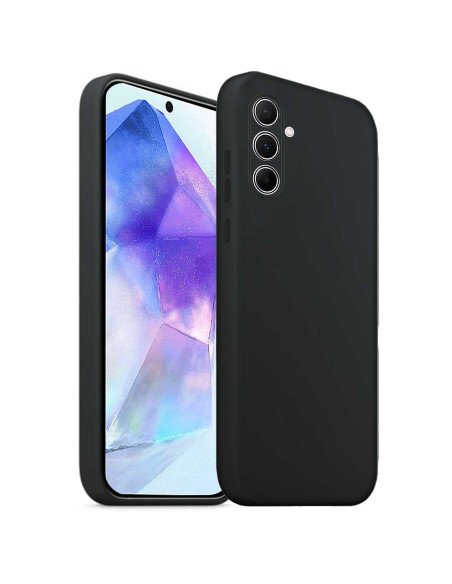 Funda silicona suave Negra para Samsung Galaxy A55