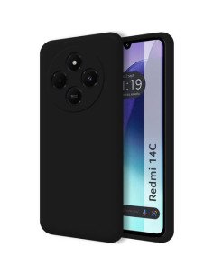 Funda silicona suave Negra para Redmi 14C