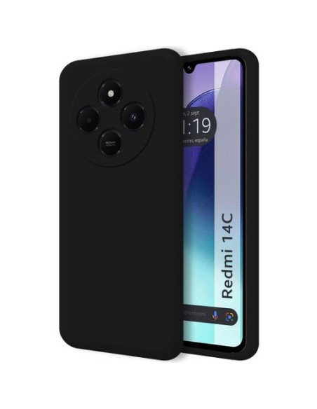 Funda silicona suave Negra para Redmi 14C