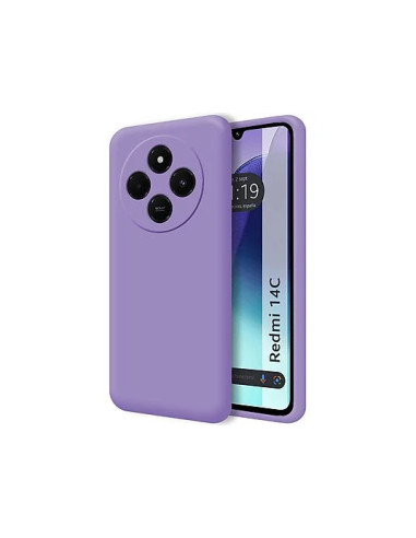 Funda silicona suave Violeta para Redmi 14C