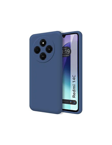 Funda silicona suave Azul marino para Redmi 14C