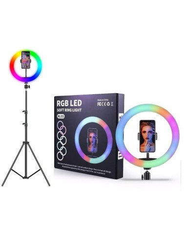 Pack Aro de luz led colores + trípode 2,10m