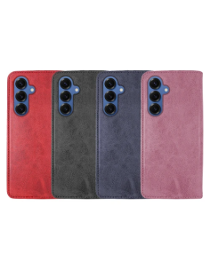 Funda de libro polipiel para Samsung S25 Plus