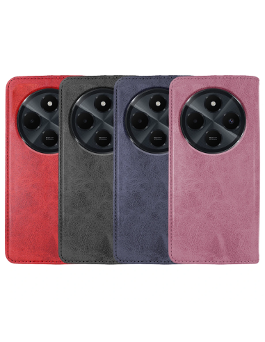 Funda de libro polipiel para Redmi 14C