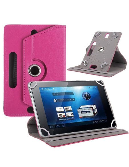 Funda libro universal para tablet de 7 pulgadas rosa