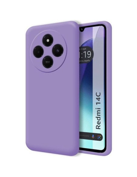 Funda silicona suave Violeta para Redmi 14C