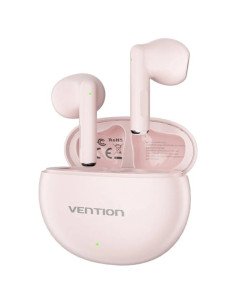 Auriculares Bluetooth Vention ELF 06 NBKP0 con estuche de carga/ Autonomía 6h/ Rosa