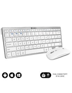 Teclado y Ratón Inalámbrico Subblim OCO010 Combo Multidispositivo Compacto / Plata