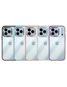 Funda acrílica bordes color iPhone 17 Pro