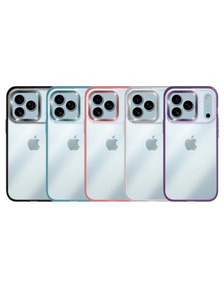 Funda acrílica bordes color iPhone 17 Pro Max