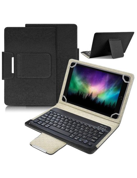 Funda universal tablet 10" con teclado bluetooth