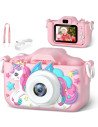 Cámara de fotos/videos infantil unicornio Rosa