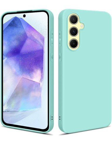 Funda silicona suave Azul turquesa para Samsung Galaxy A55