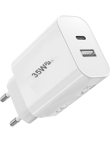 Cargador carga rápida 35W USB-C / USB