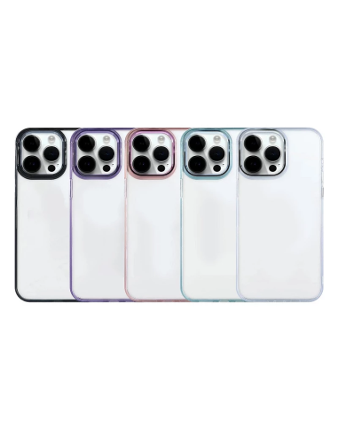 Funda acrílica bordes color iPhone 16