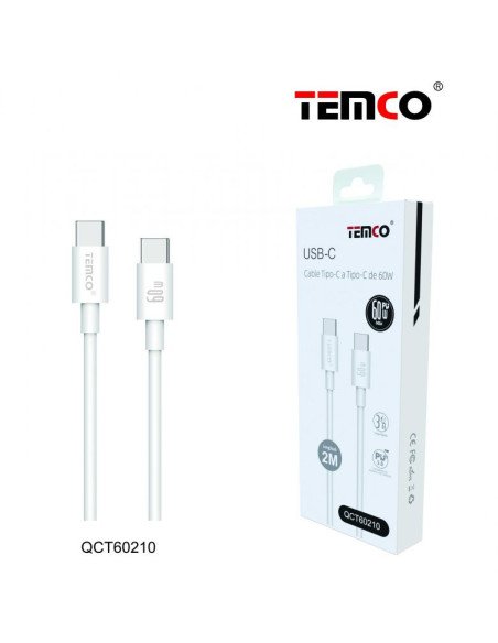 Cable Tipo C a Tipo C 3A 2M PD60W