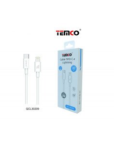 Cable Tipo C a Lightning 3A 2m PD30W Blanco