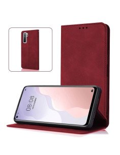 Funda de libro granate con solapara Samsung A26 / A17