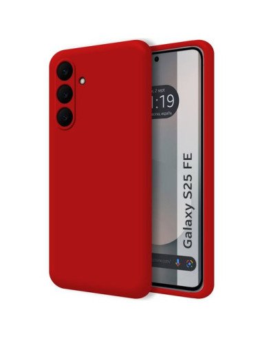 Funda silicona roja para Samsung S25 FE / S26 FE