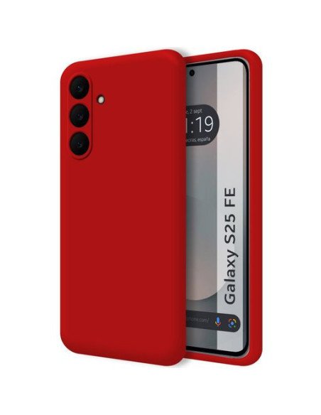 Funda silicona roja para Samsung S25 FE / S26 FE