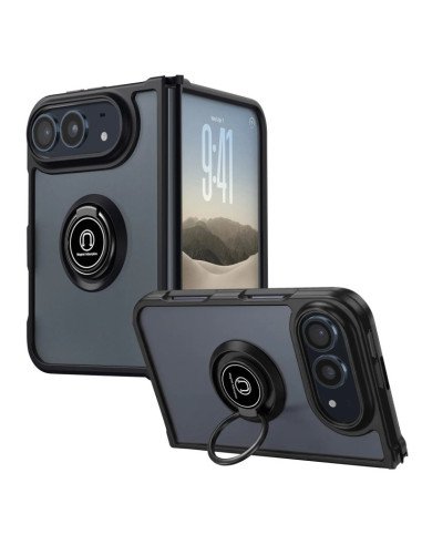 Funda anilla negra para iPhone Duo