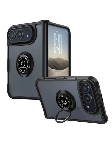Funda anilla negra para iPhone Duo